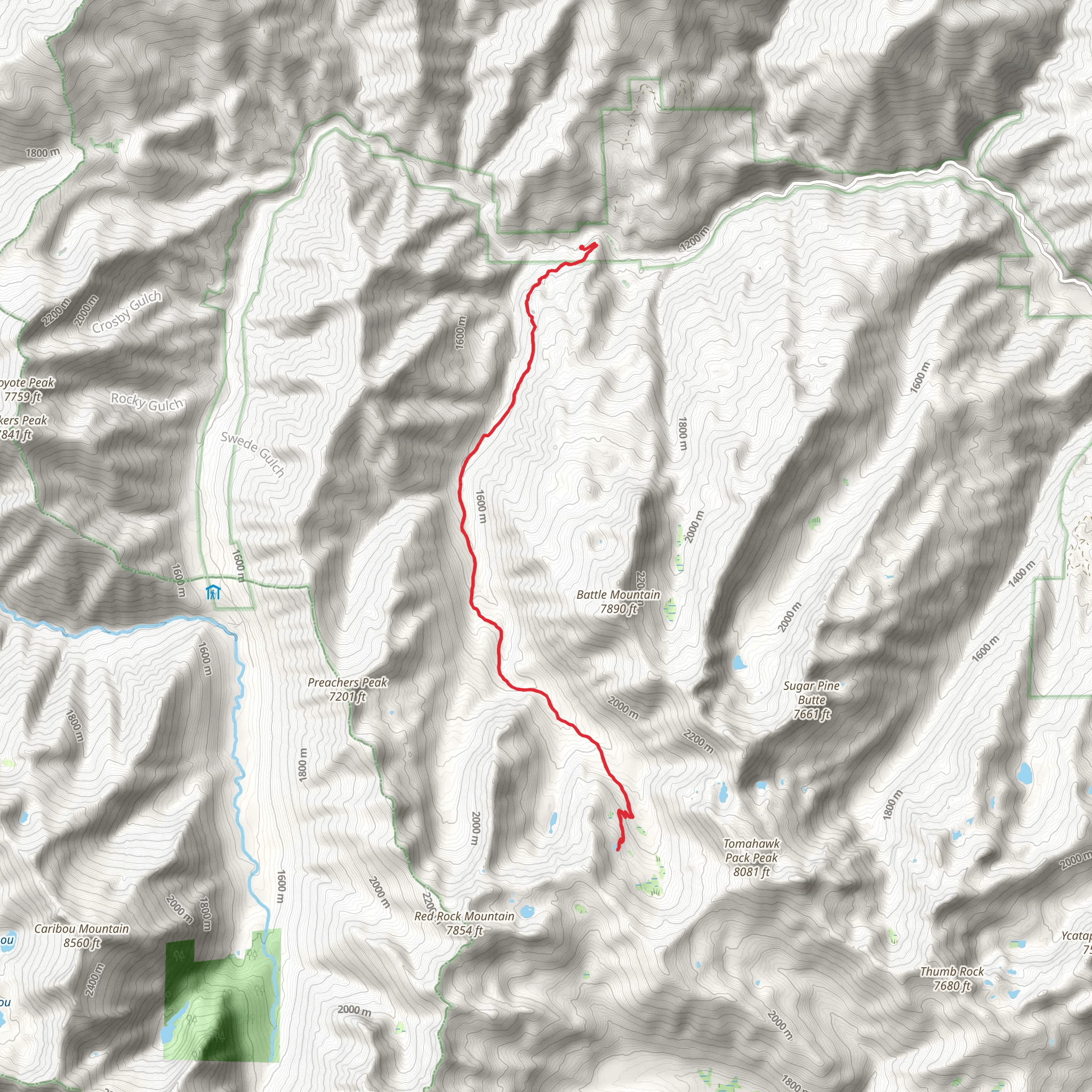 Union Creek Trail to Union Lake mobile static map