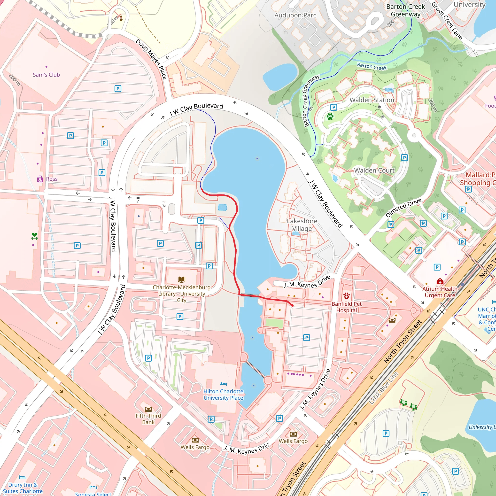 Barton Creek Walk mobile static map