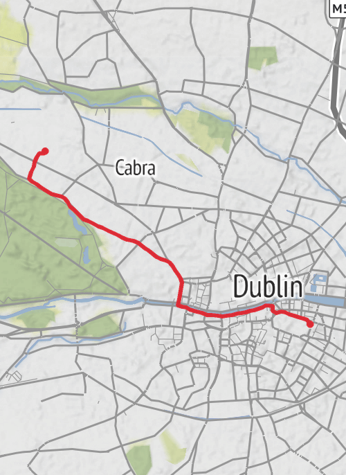 County Dublin Cycling mobile static map