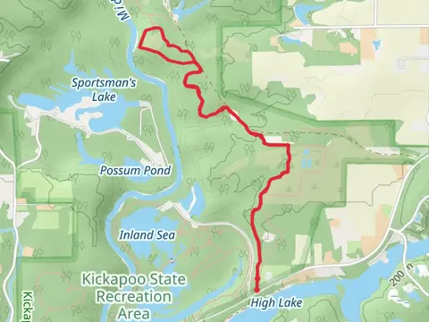 Out and Back Loop Trail from High Lake