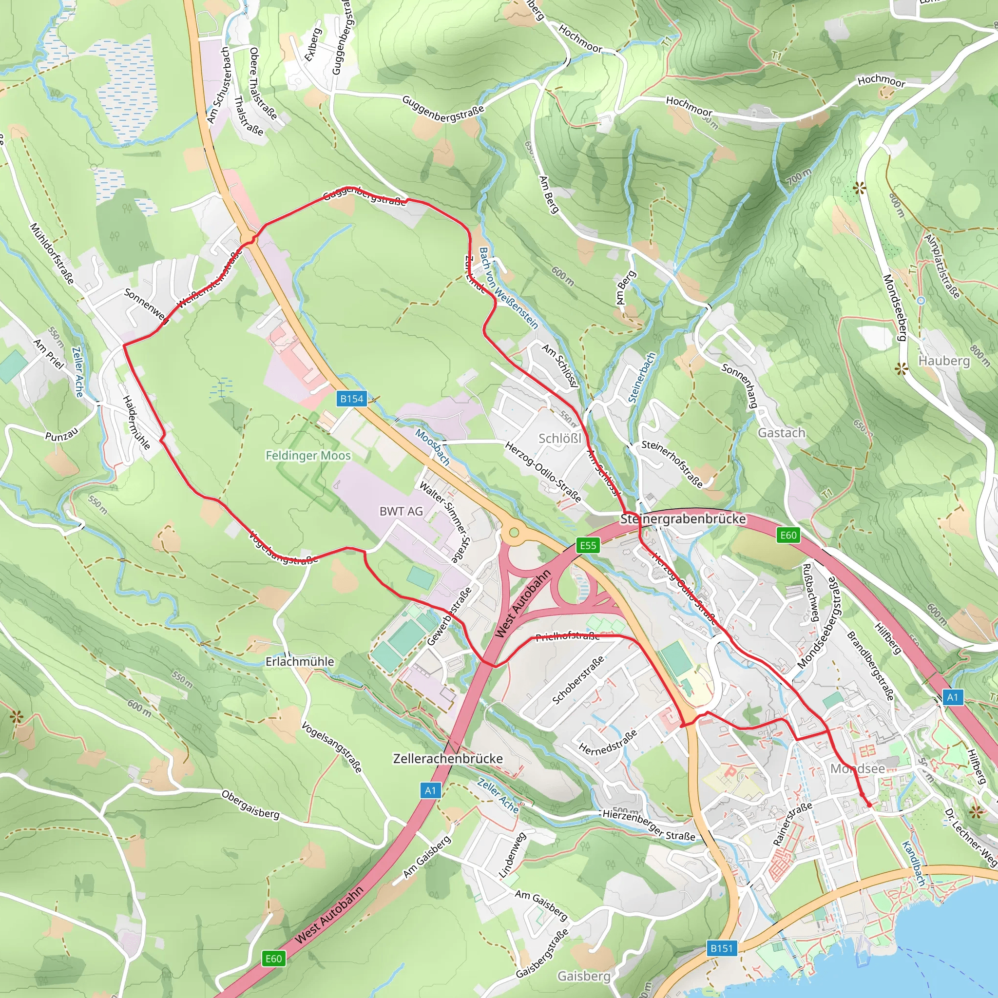 Guggenberg, Weißenstein and Prielbauer Loop mobile static map