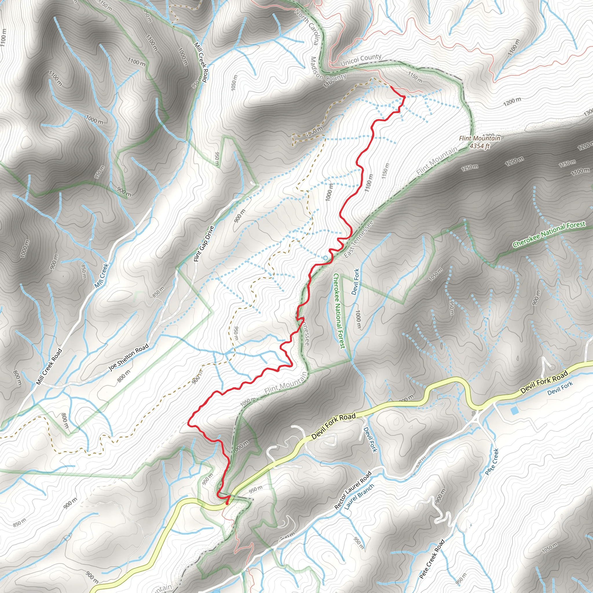 Devil Fork Gap - Appalachian Trail mobile static map