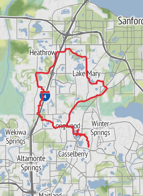 Longwood Road Cycling mobile static map