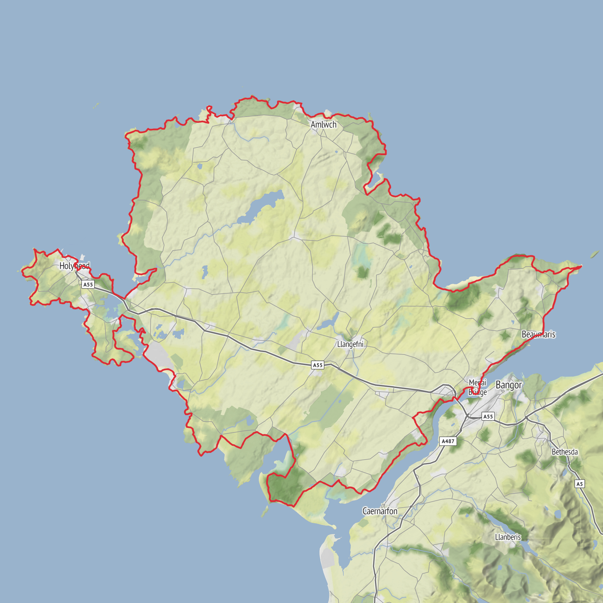 Anglesey Coastal Path mobile static map
