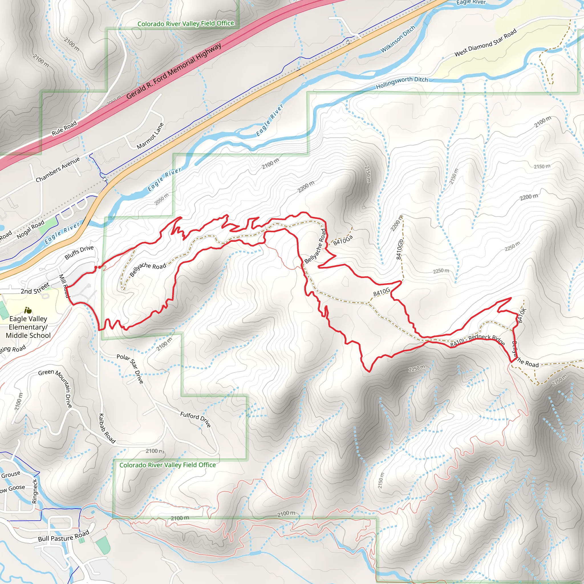 Boneyard and Redneck Ridge mobile static map