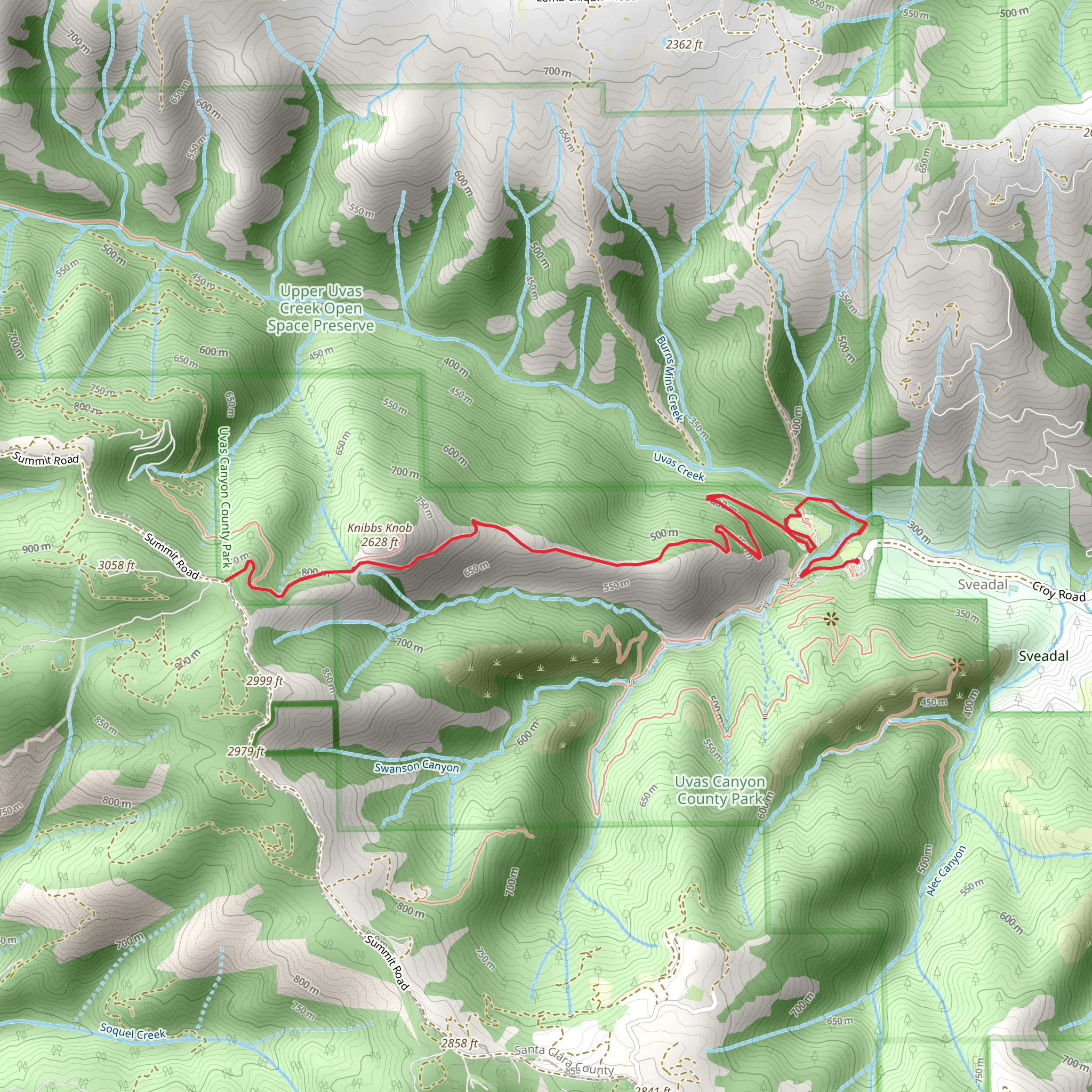 Knibbs Knob Trail mobile static map