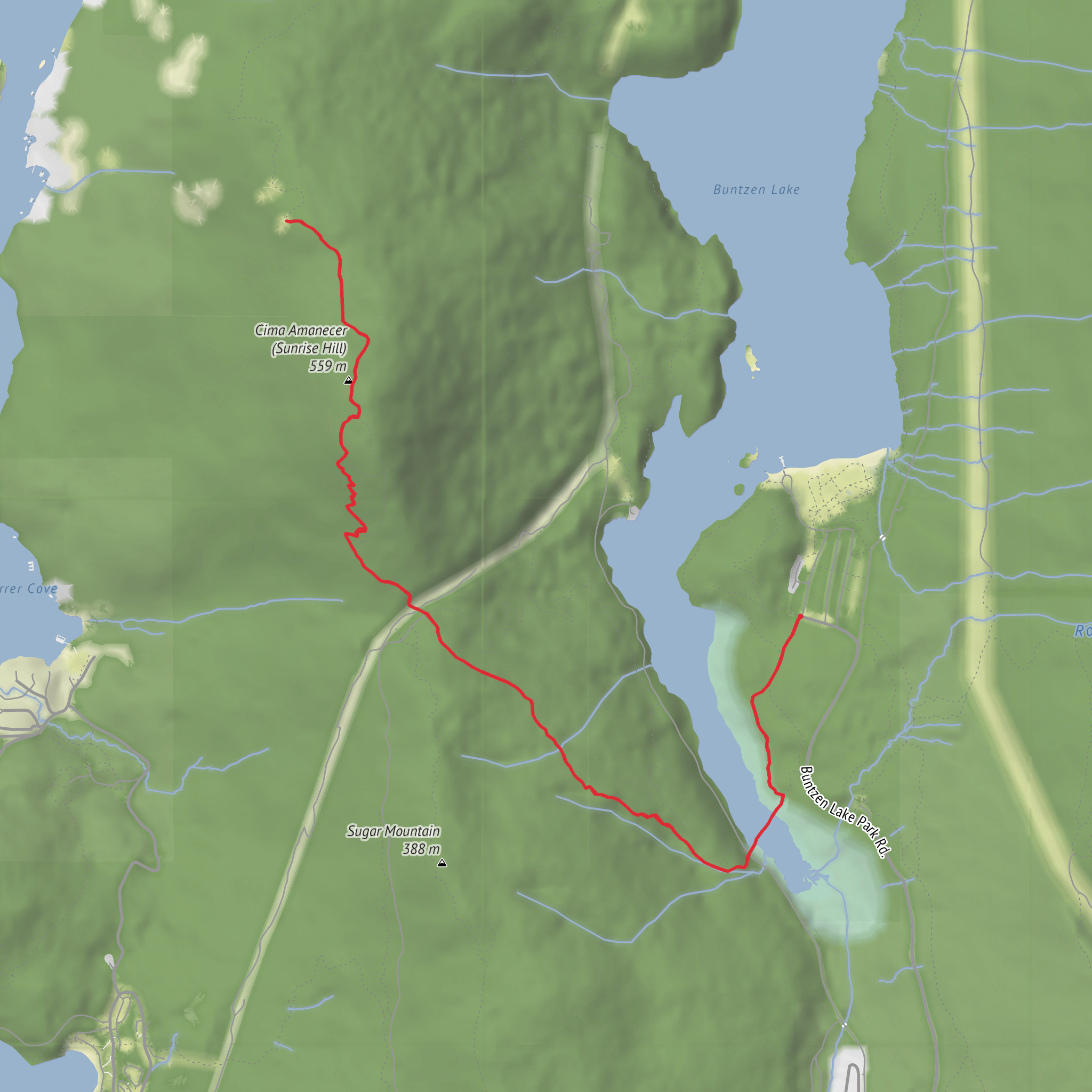 Diez Vistas - Cima Amanecer and Vista 1 Viewpoint mobile static map