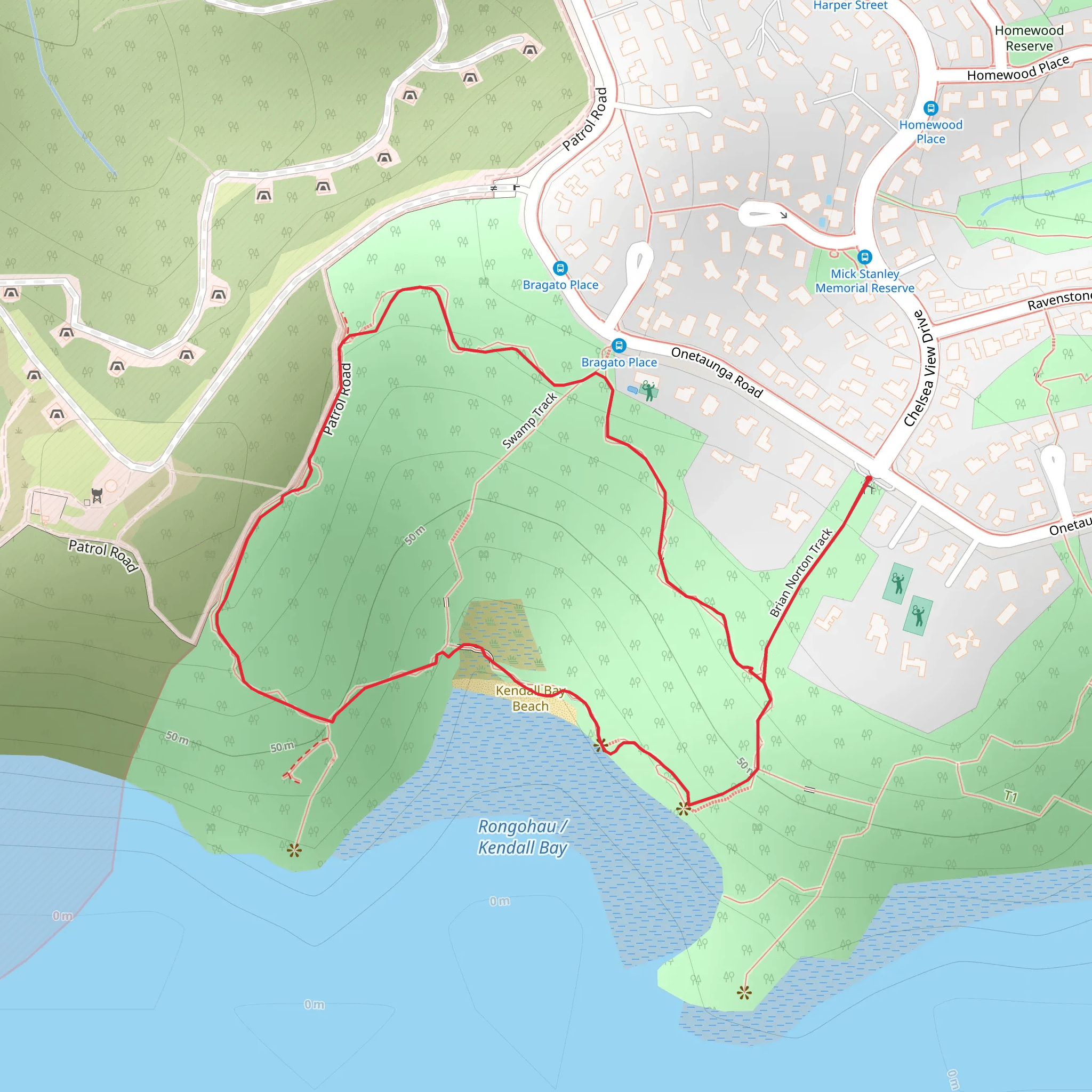 Kauri Point Centennial Path mobile static map