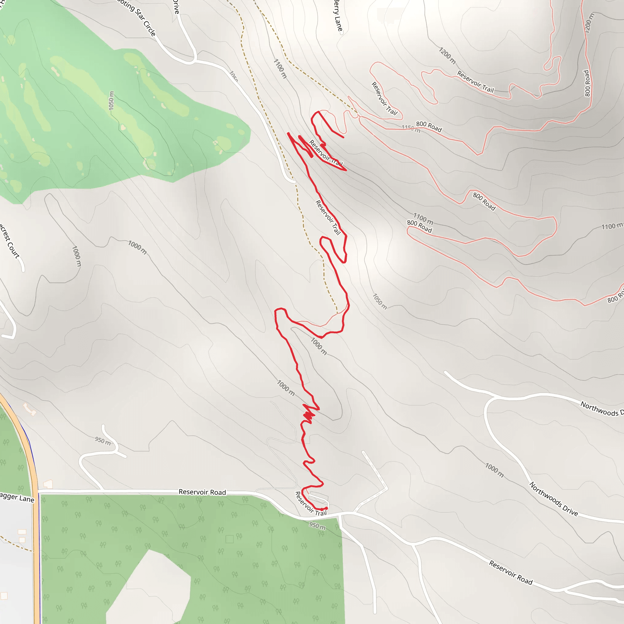 Placemark Out and Back mobile static map