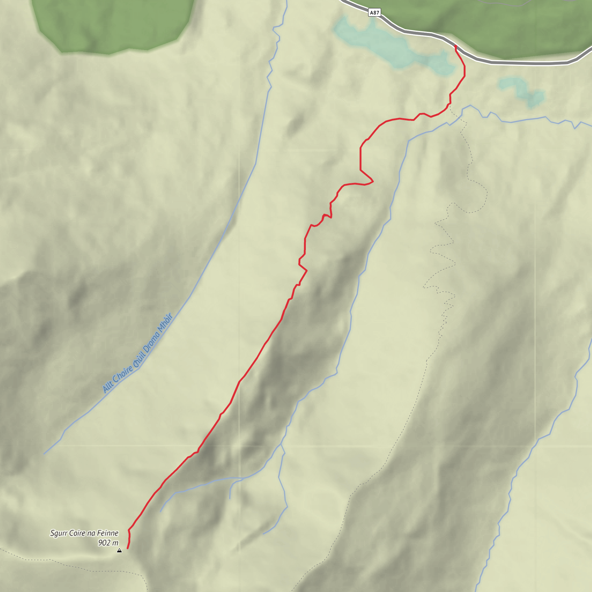 Sgurr Coire na Feinne mobile static map