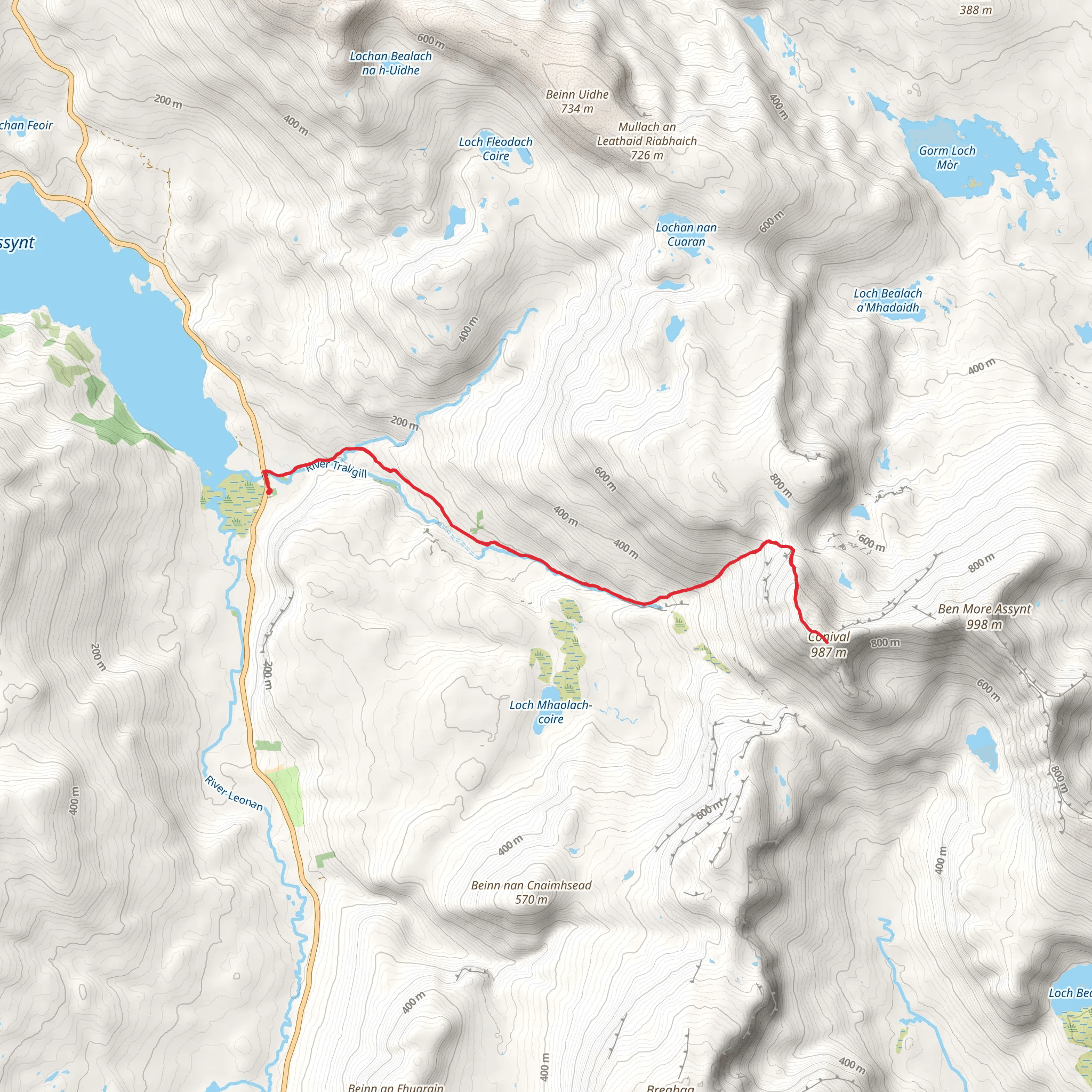 Conival Peak mobile static map