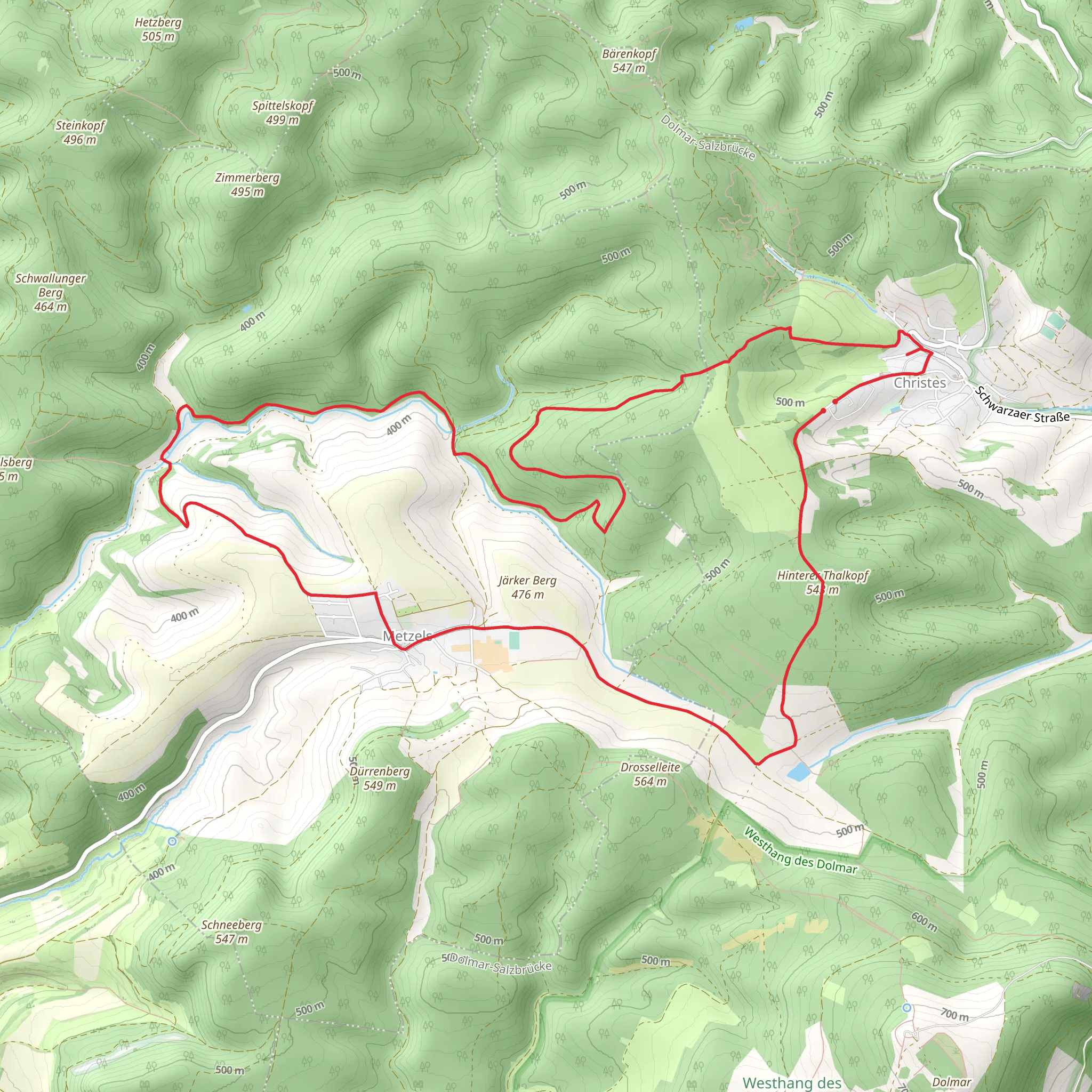 Hinterer Thalkopf and Christes Loop mobile static map