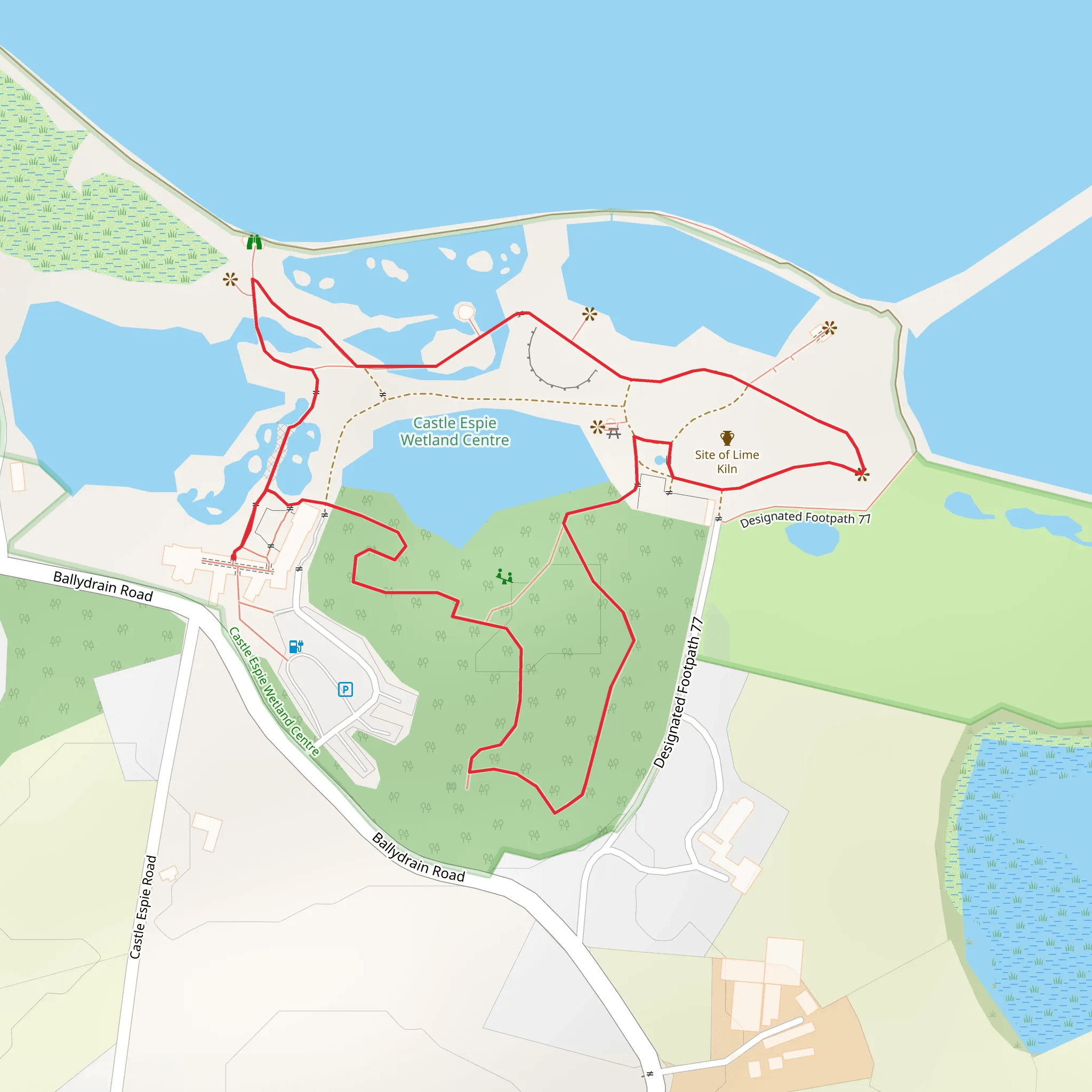 Castle Espie Woodland Trail mobile static map