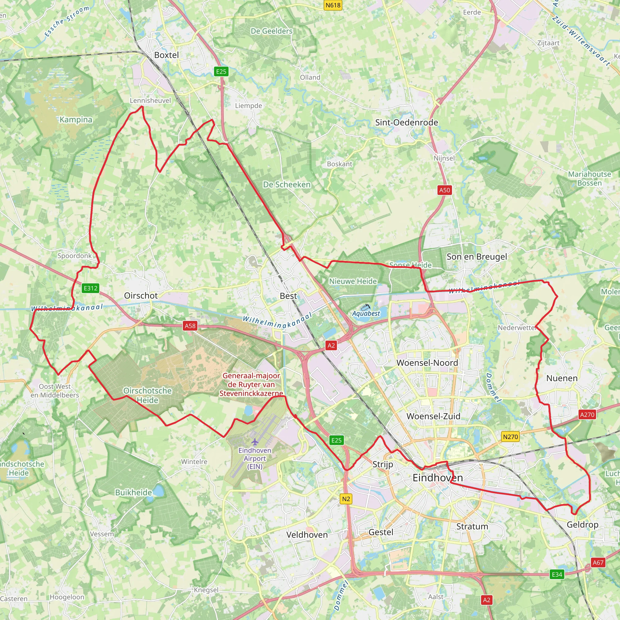 Koevoortseweg, Landsardseweg and Welschapsedijk Loop mobile static map