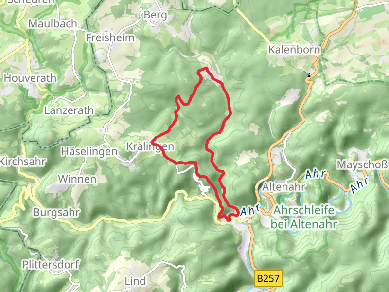 Kreuzberg, Unterkrälingen and Feriendorf Vischel Loop via Ahr Venn Weg Ab Etappe 2