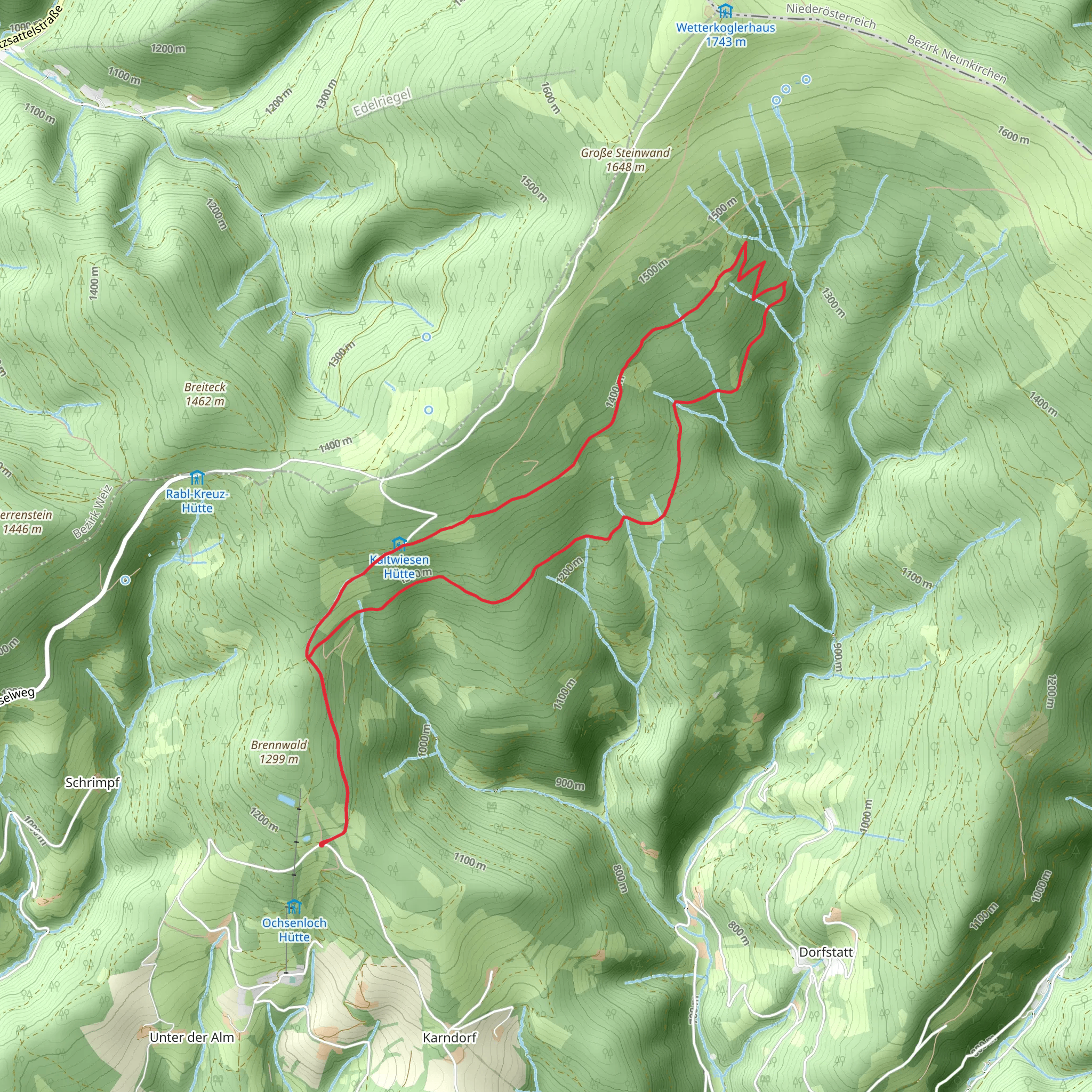 Hochwechsel - Spring Trail mobile static map