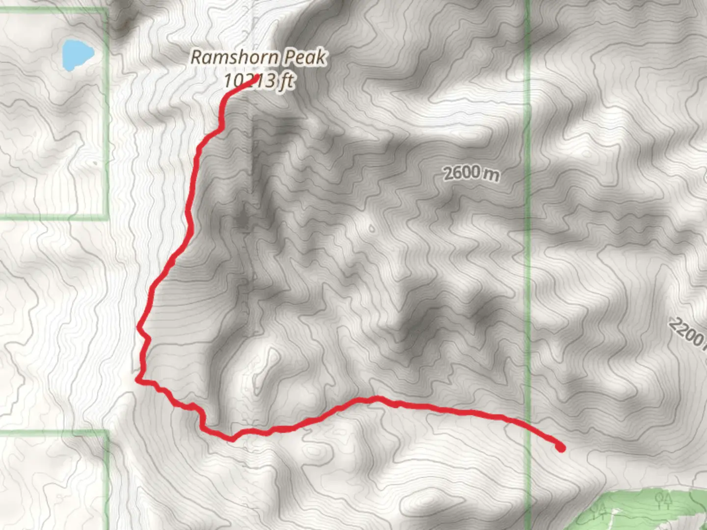 An image depicting the trail Ramshorn Peak via Buffalo Horn Pass Trail and its surrounding area.