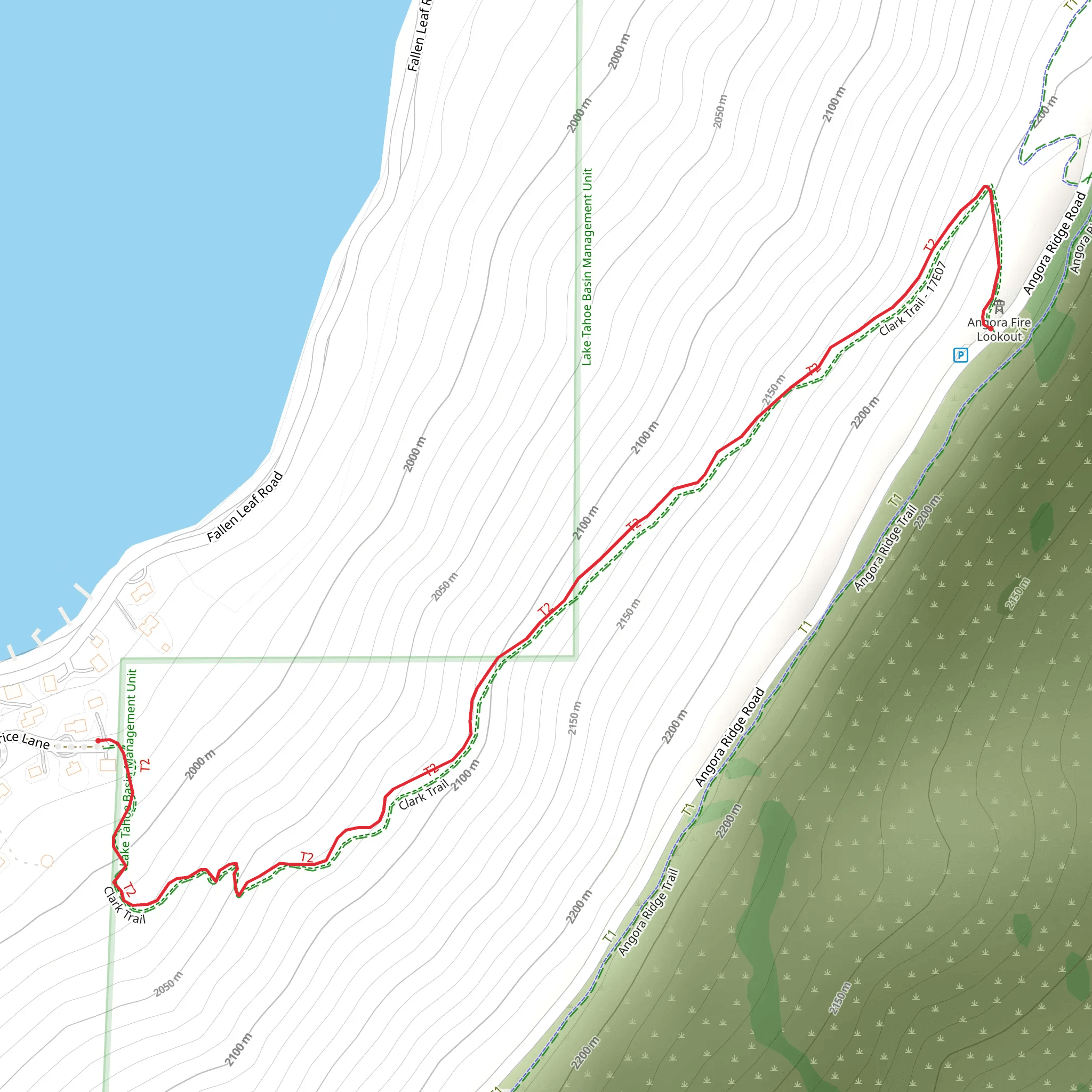 Clark Trail mobile static map