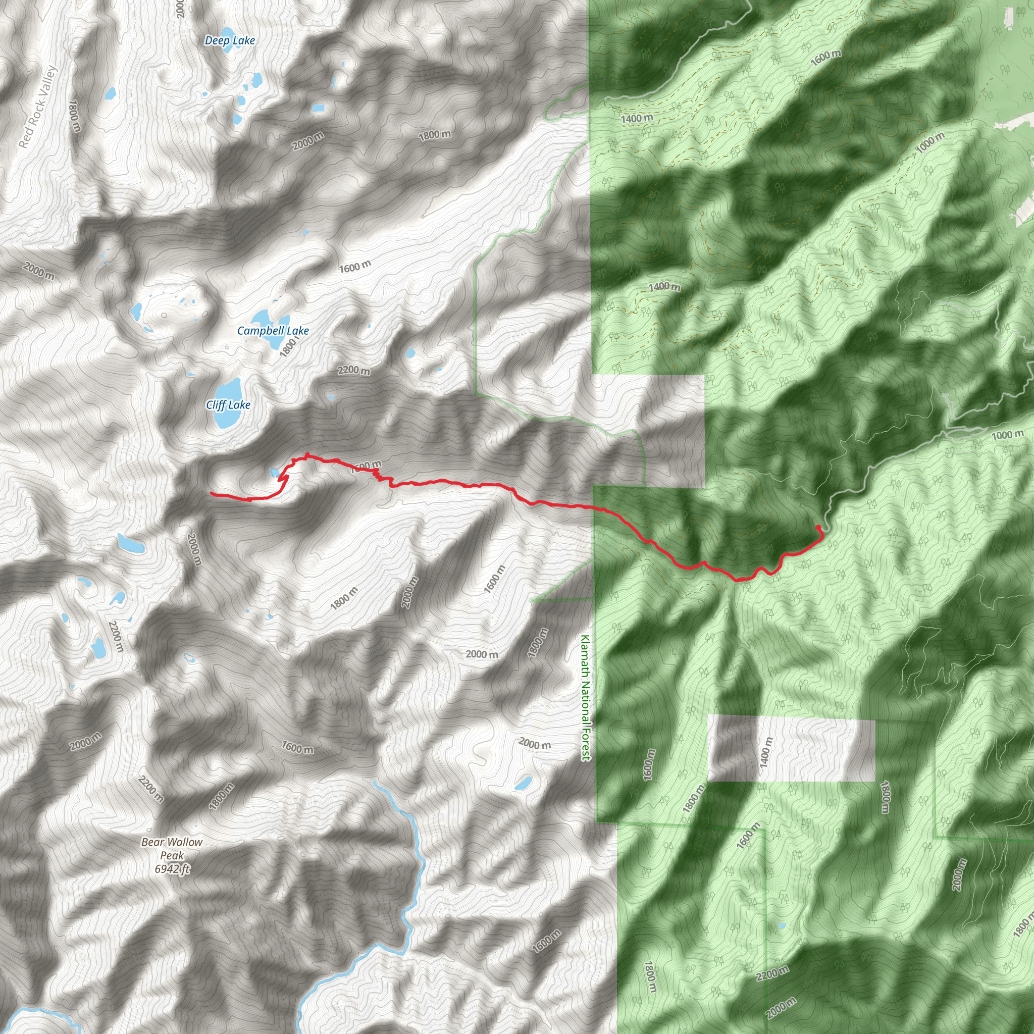 Kidder Lake Trail mobile static map
