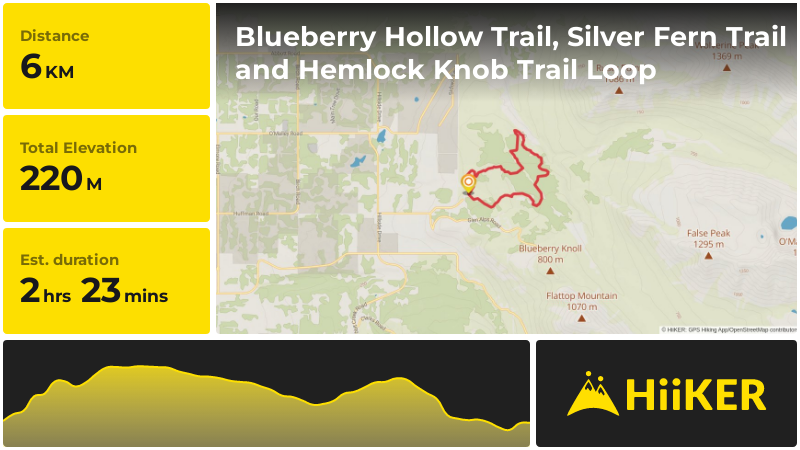 Blueberry Hollow Trail, Silver Fern Trail and Hemlock Knob Trail Loop