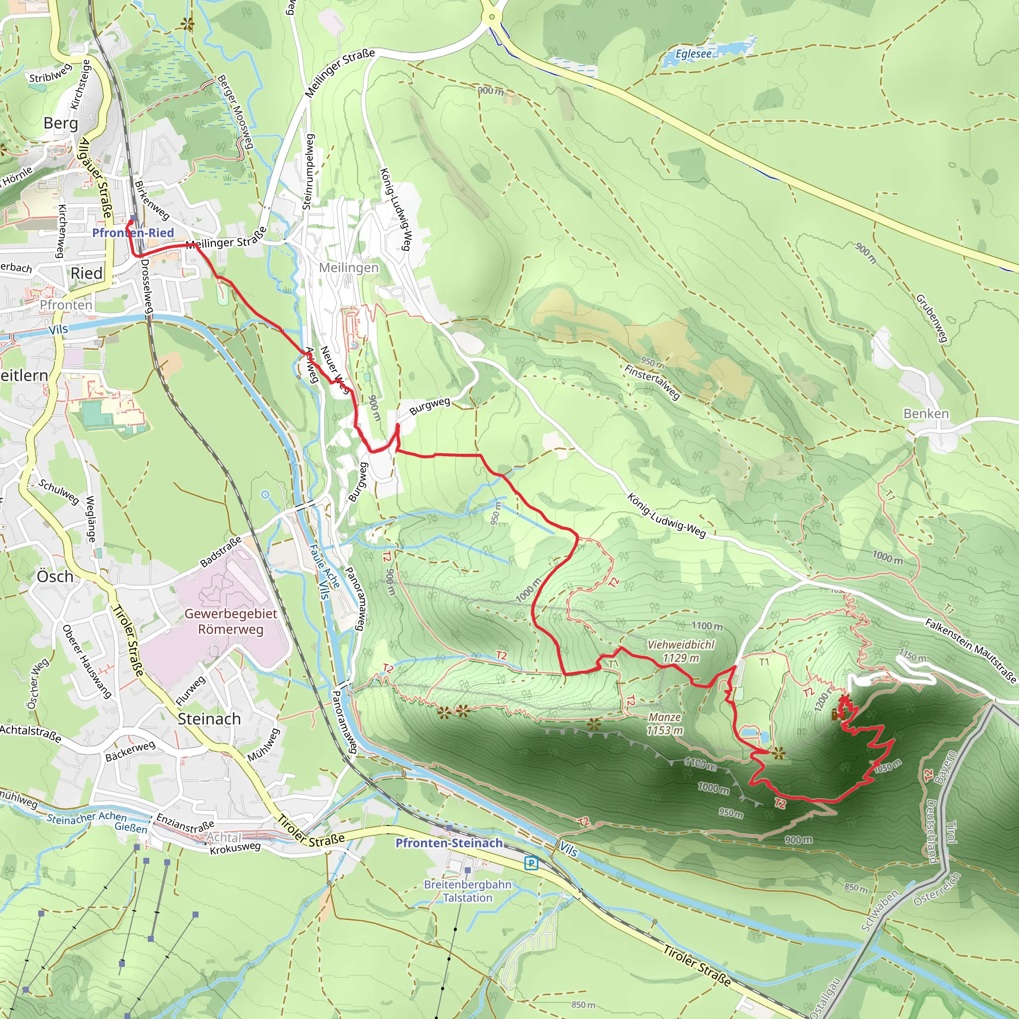 Falkenstein - Via Alpina Purple mobile static map