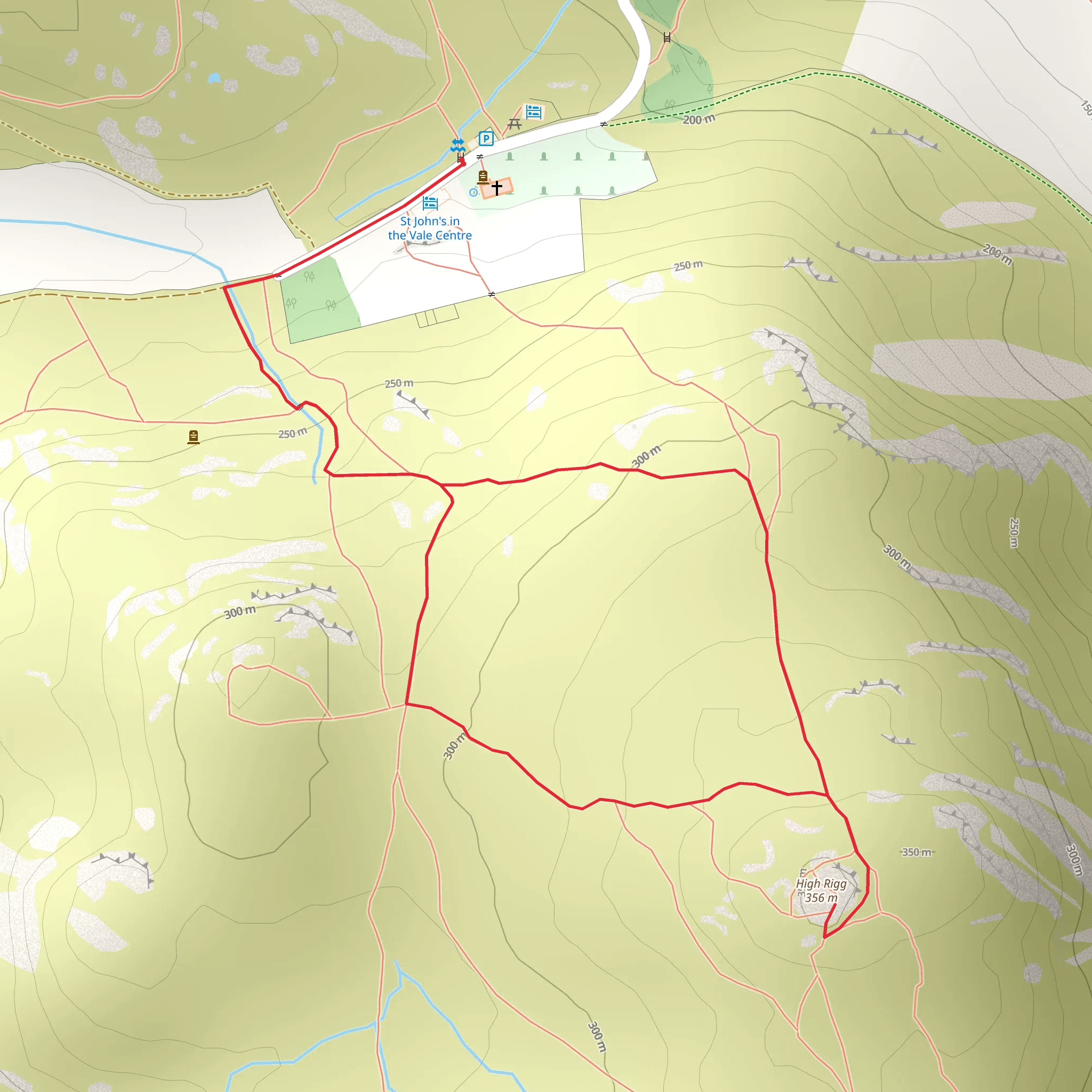 High Rigg Loop mobile static map