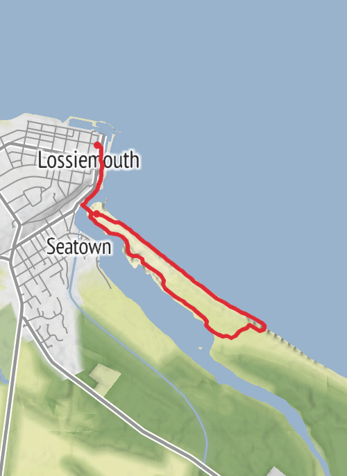 Hike from Lossiemouth mobile static map