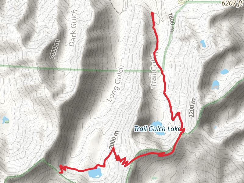 Long Gulch and Trail Gulch Lake Trail