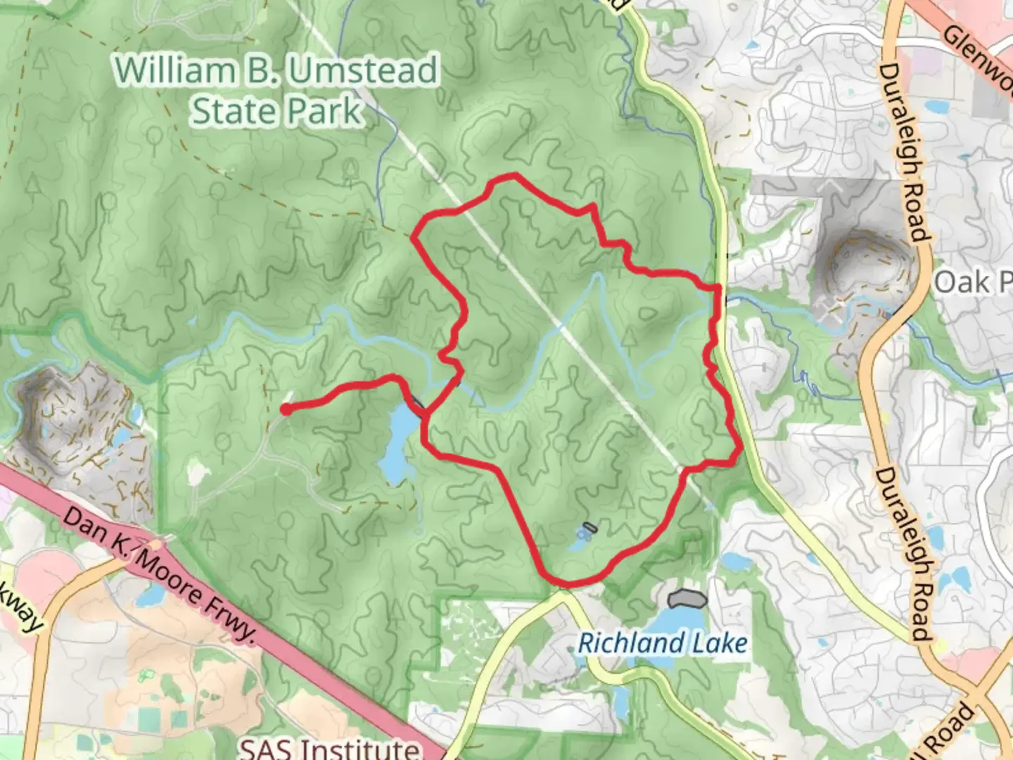 An image depicting the trail Cedar Ridge, South Turkey Creek and Reedy Creek Lake Loop Trail and its surrounding area.