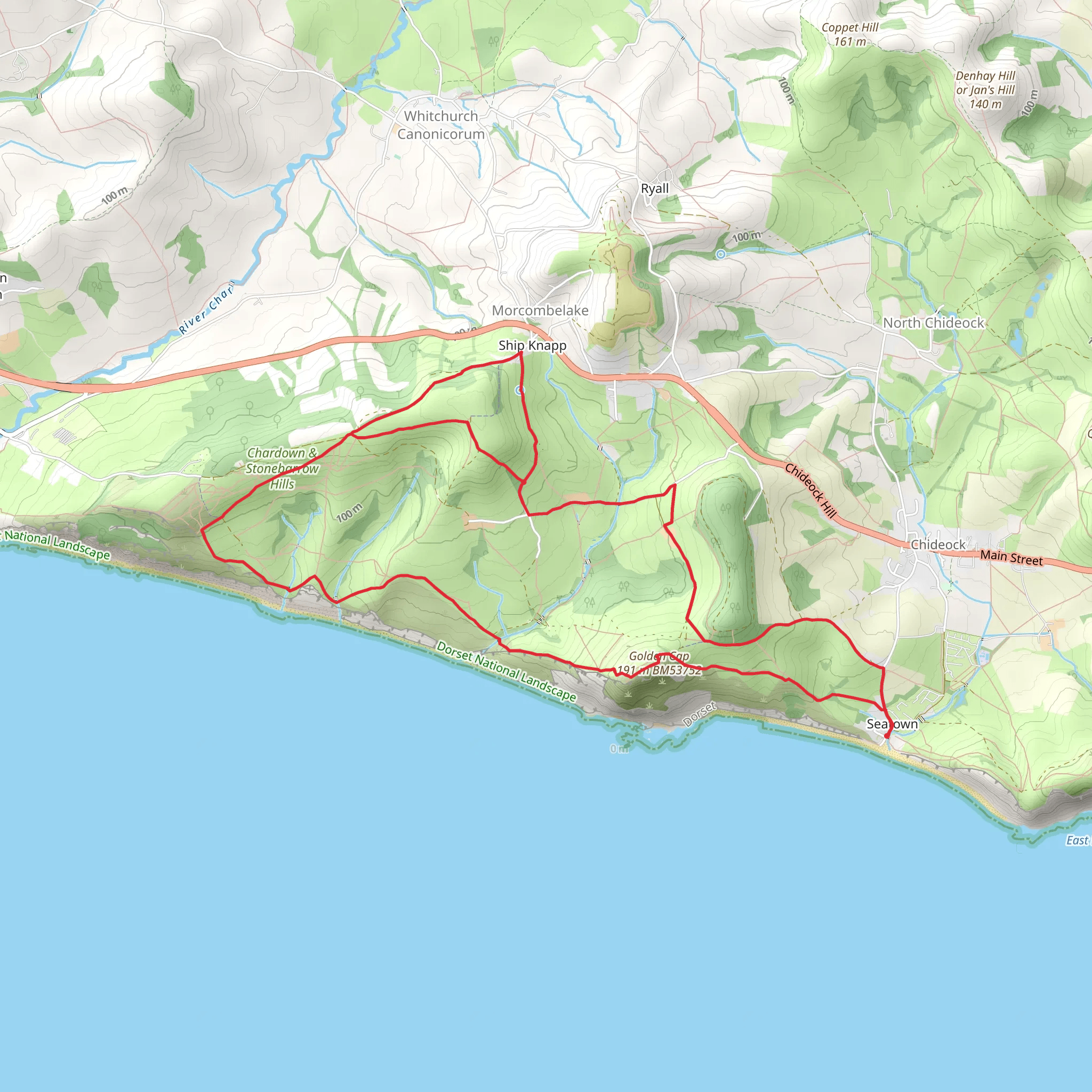 Stonebarrow Hill mobile static map