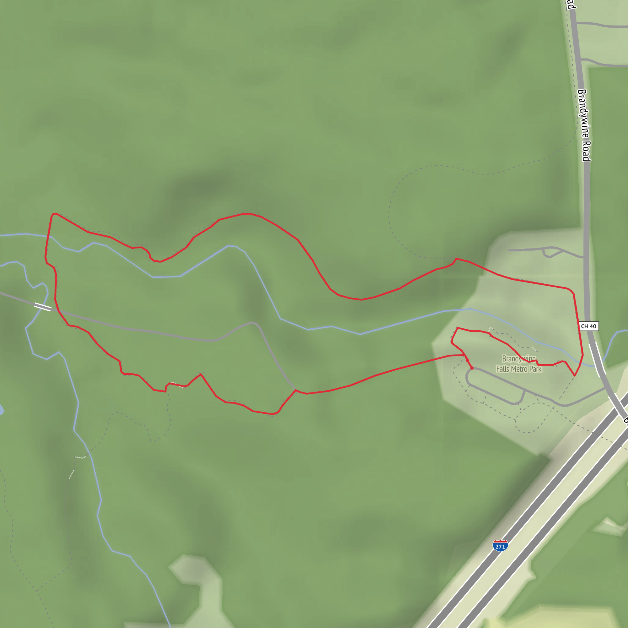 Brandywine Gorge Trail mobile static map