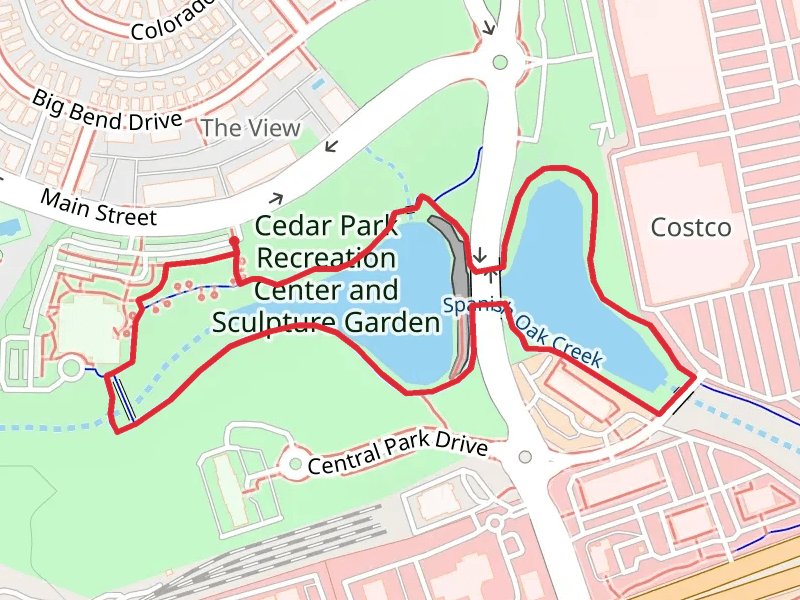 Cedar Park Recreation Center and Sculpture Garden Loop