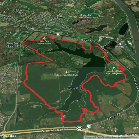 Lums Pond via Little Jersey Trail