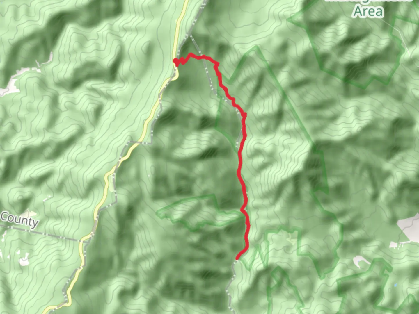 An image depicting the trail Conway River Trail Out and Back and its surrounding area.