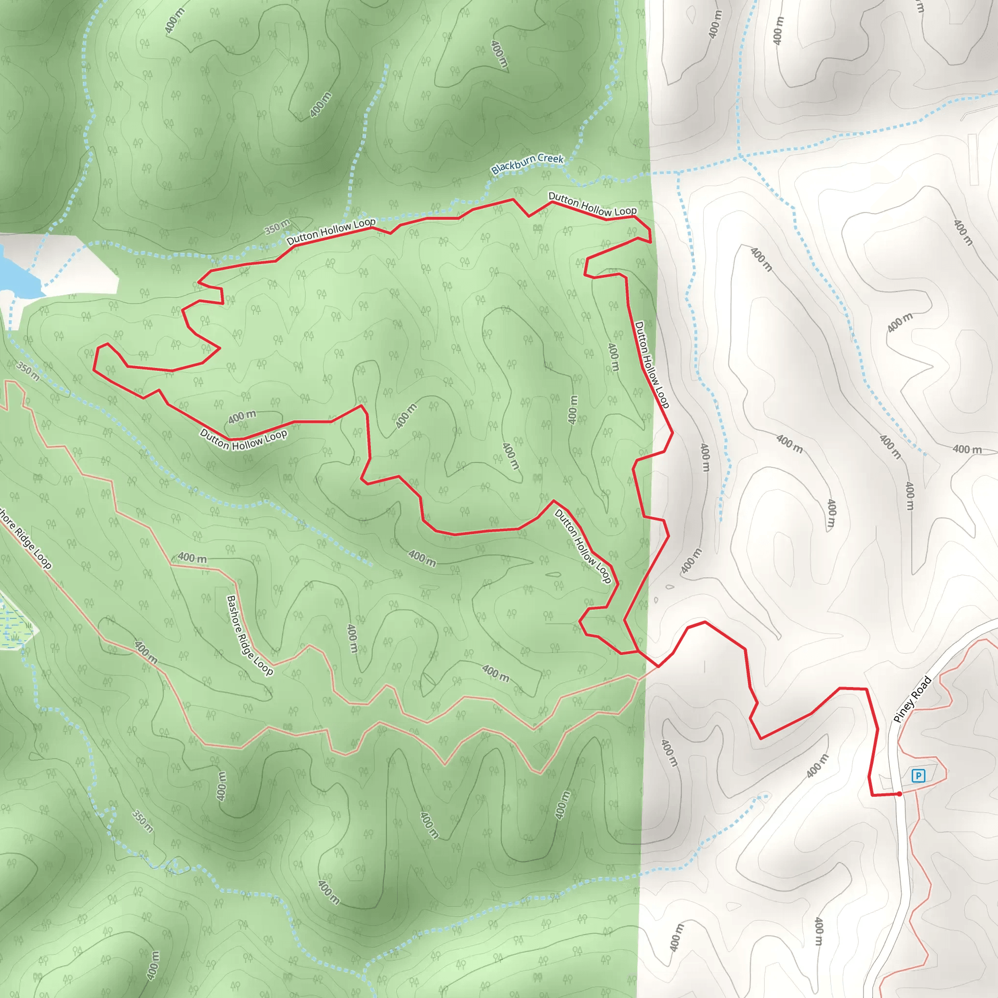 Dutton Hollow Loop mobile static map