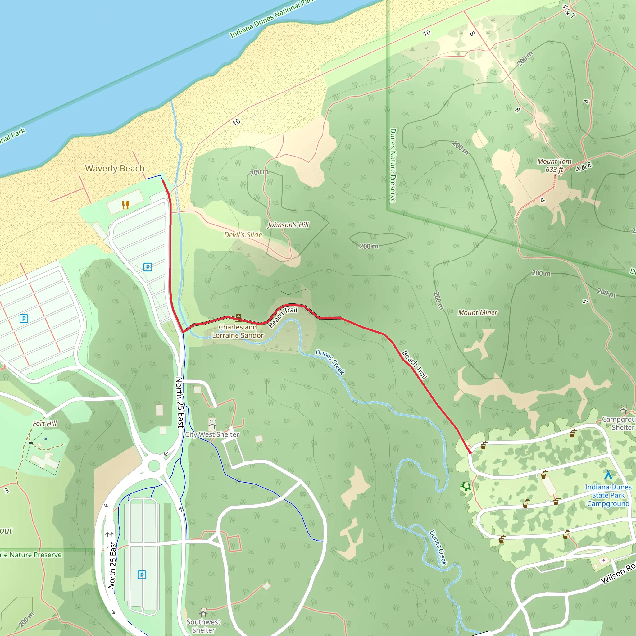 Beach Trail mobile static map