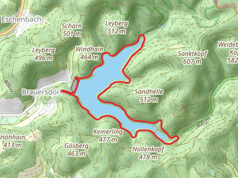 Obernautalsperre Loop via Deuz Sohlbach and Obernautalsperre Rundweg