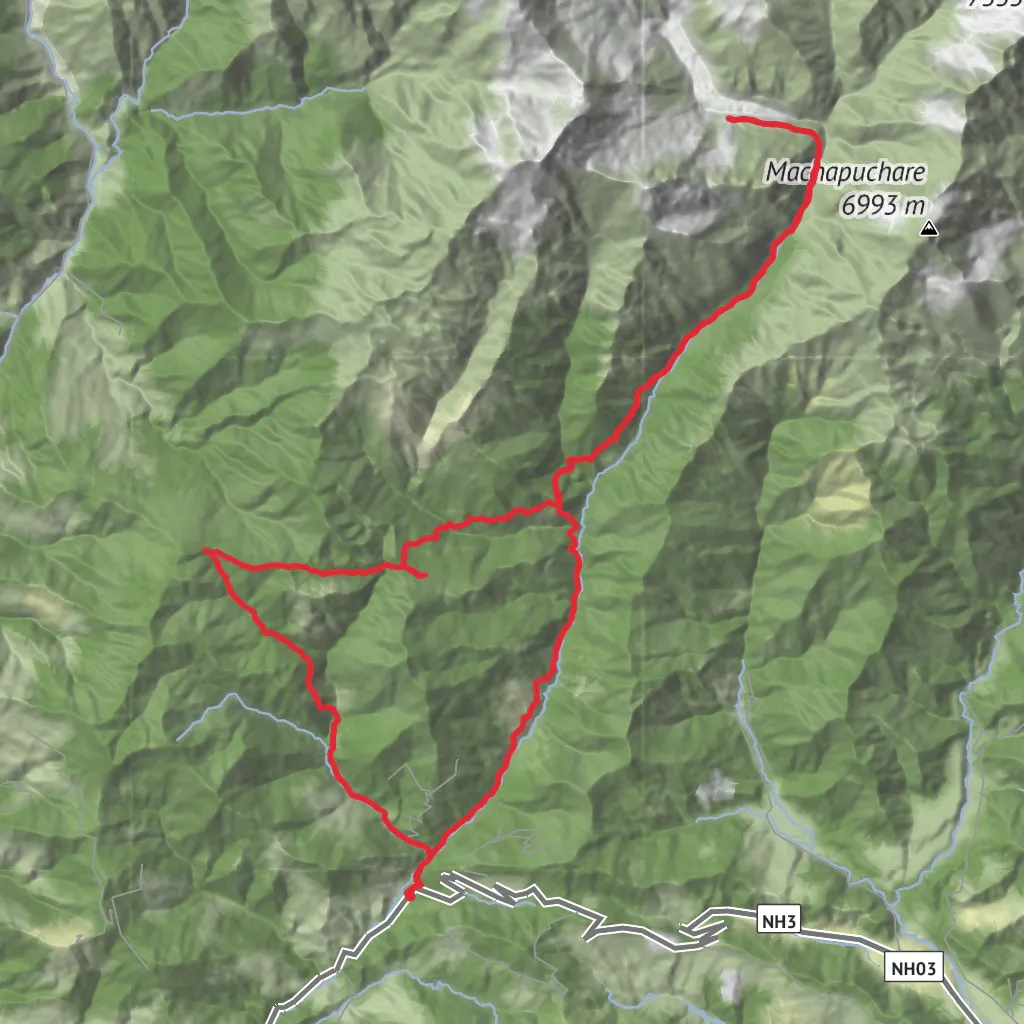 Annapurna Base Camp Trek mobile static map