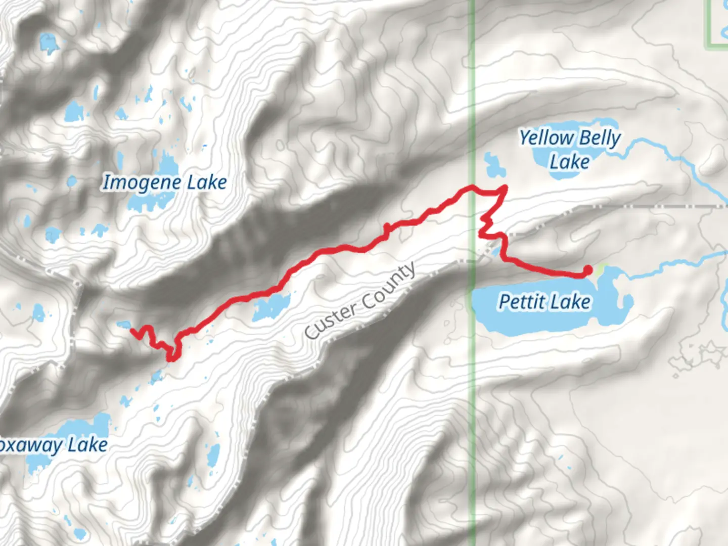 An image depicting the trail Edith Lake via Yellowbelly Trail and its surrounding area.