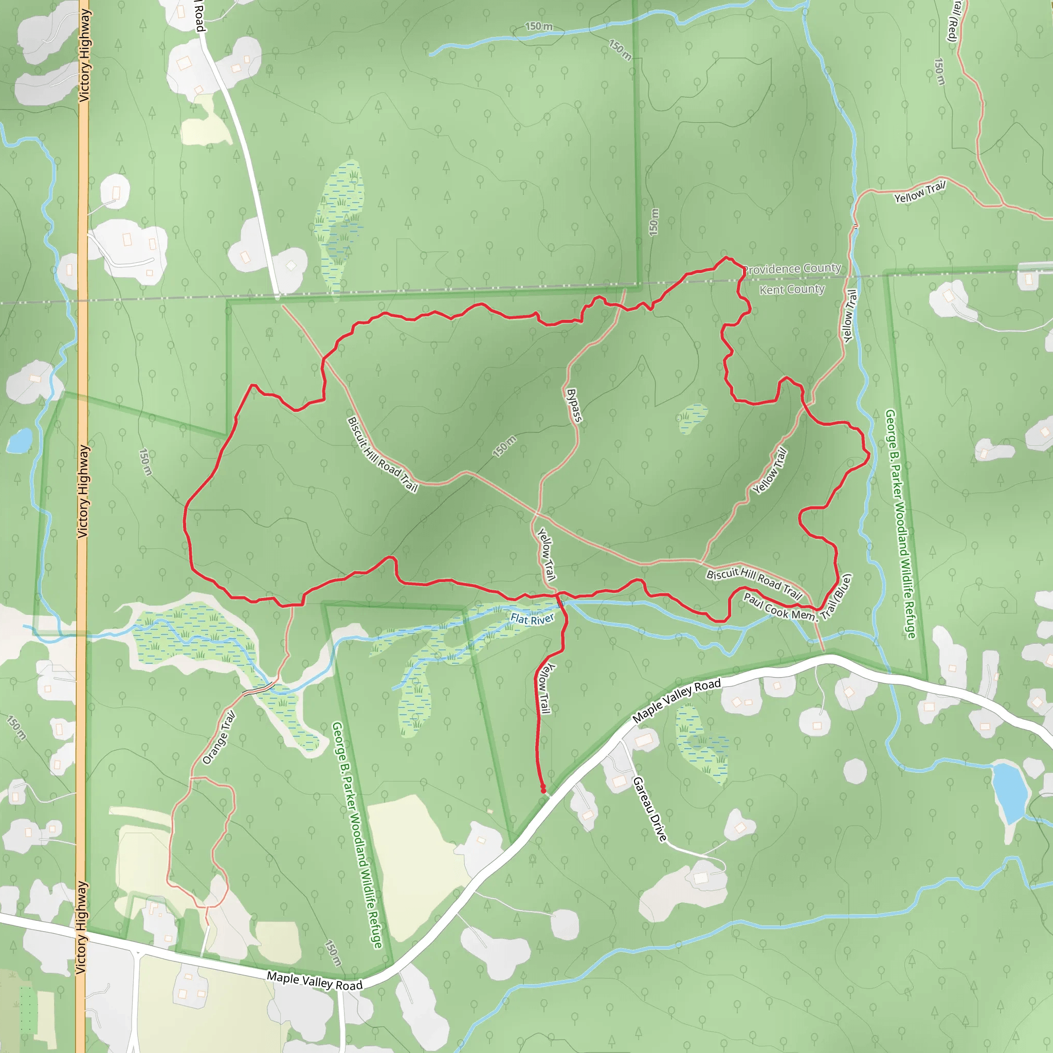 Blue Loop Trail - Coventry mobile static map