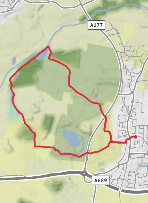 County Durham Hiking mobile static map