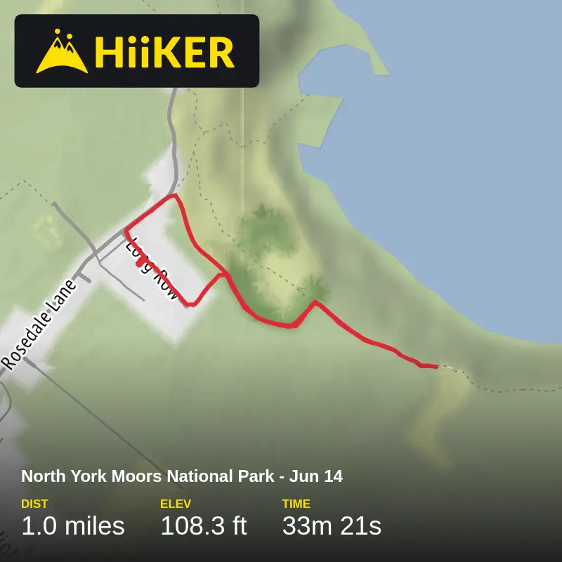 A map preview of the recording North York Moors National Park - Jun 14.