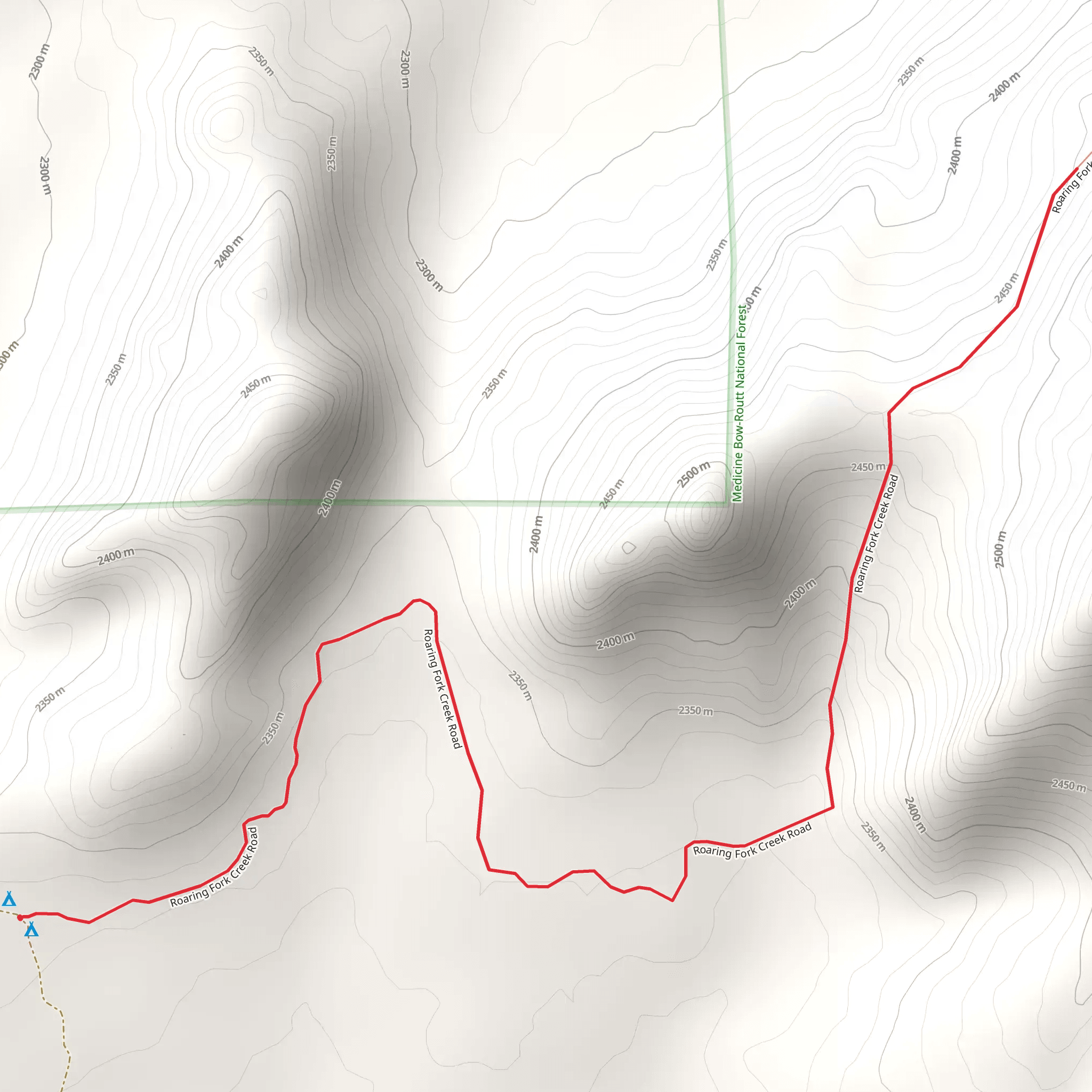 Roaring Fork Creek mobile static map