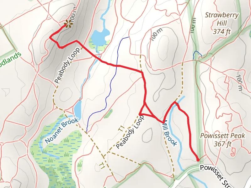 Powissett Peak Trail from Powisset Street