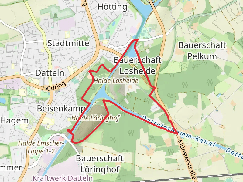 Dortmund Ems Kanal Loop via Halde Emscher