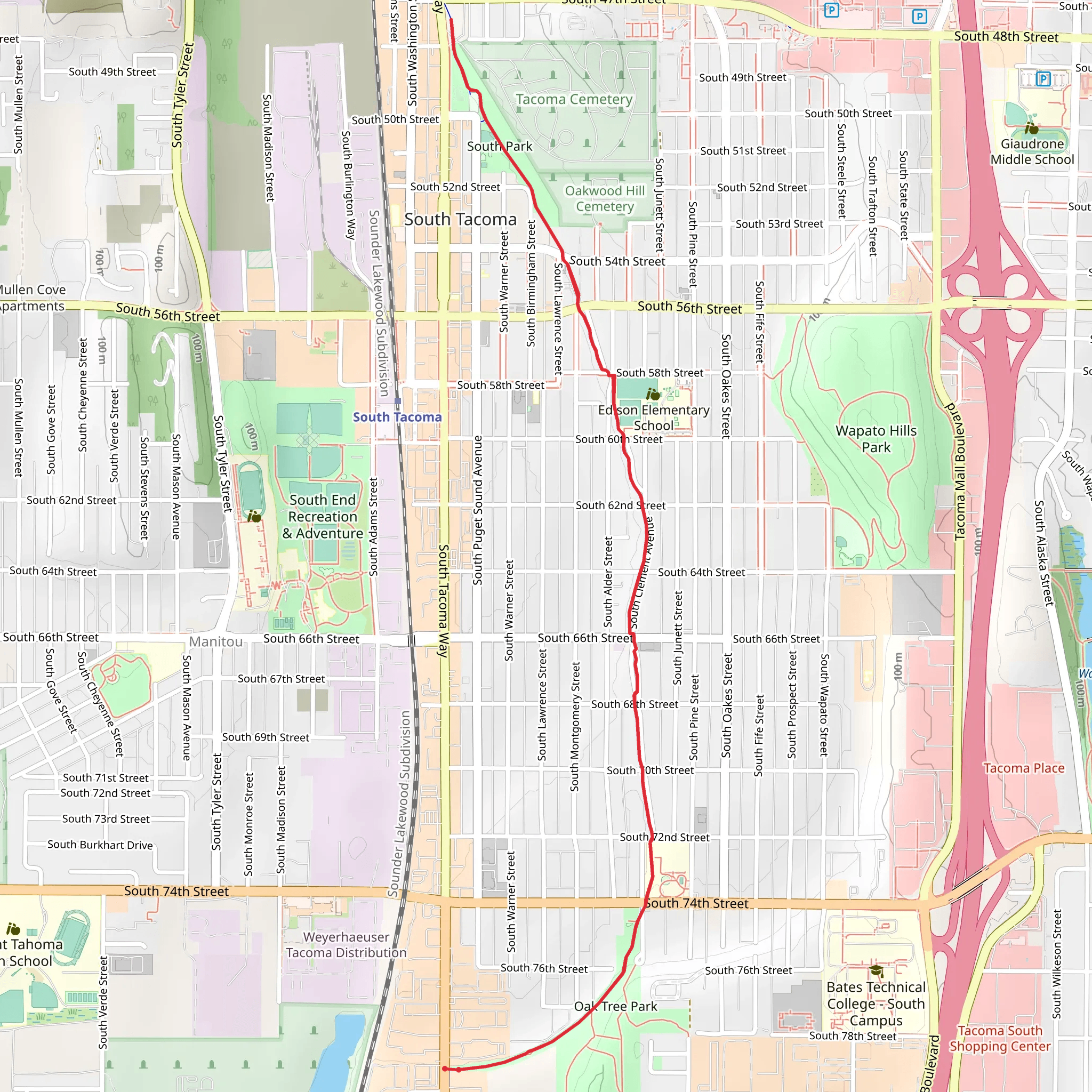 Water Flume Trail mobile static map