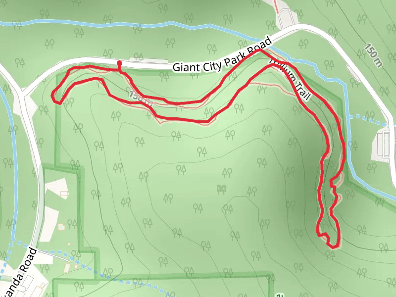 Trillium Trail from Giant City Park Road