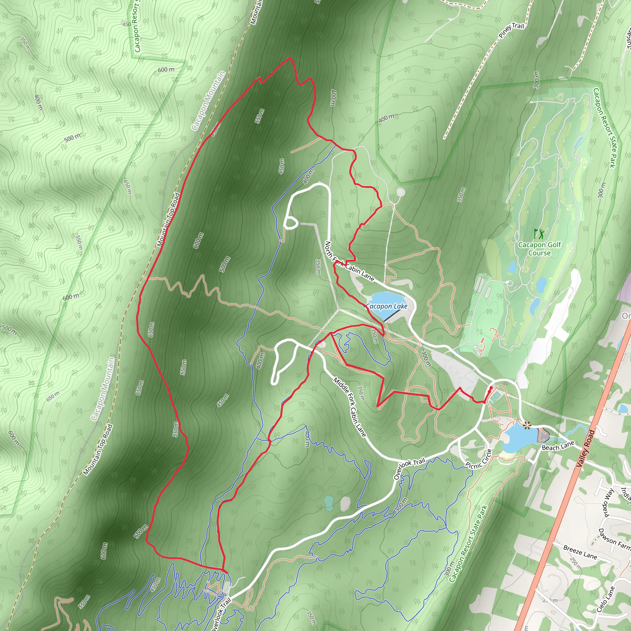Ziler Trail and Central Loop Trail mobile static map