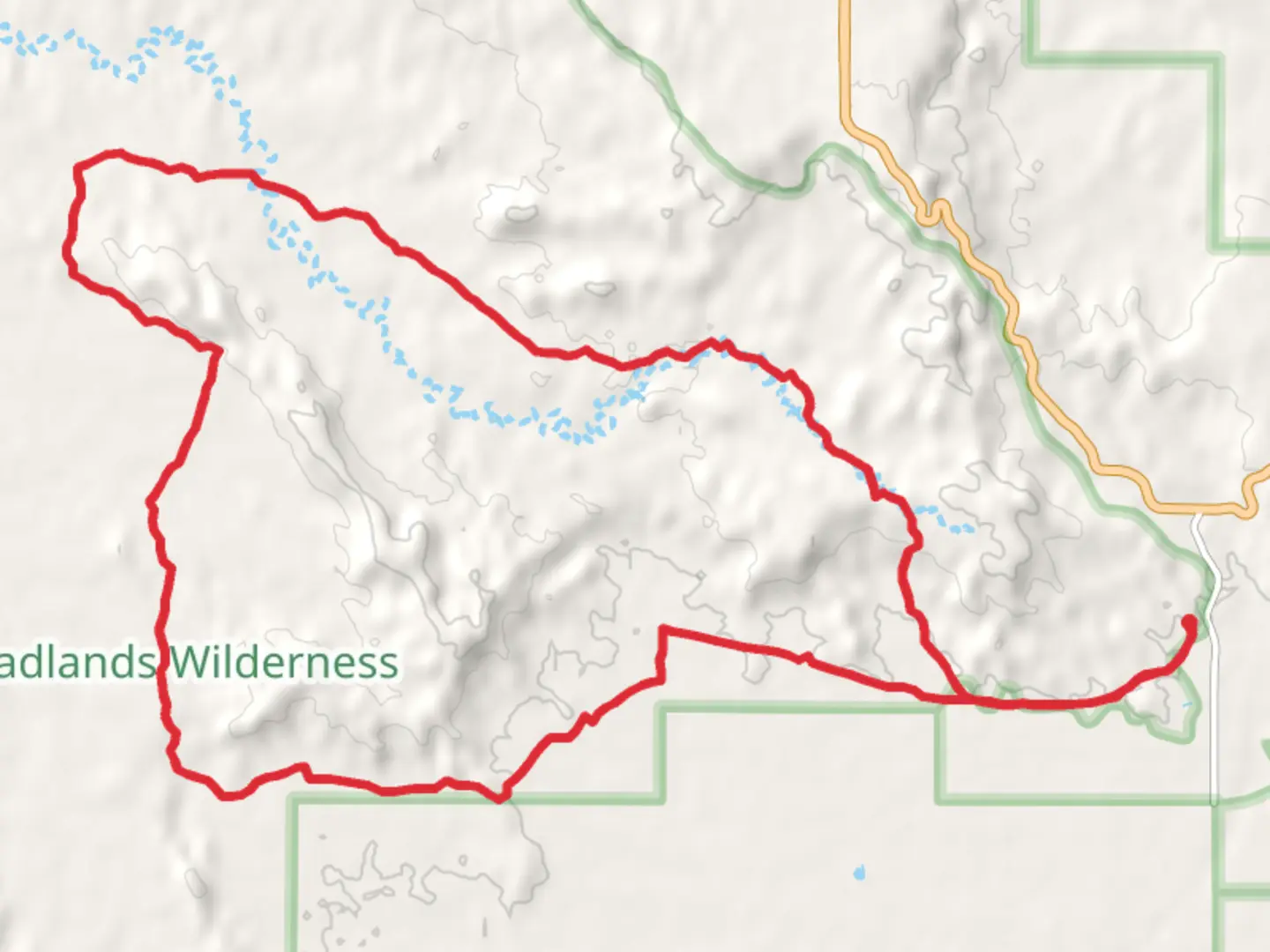 An image depicting the trail Conata Basin Road Loop - West and its surrounding area.