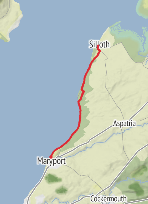 Maryport to Silloth and back mobile static map